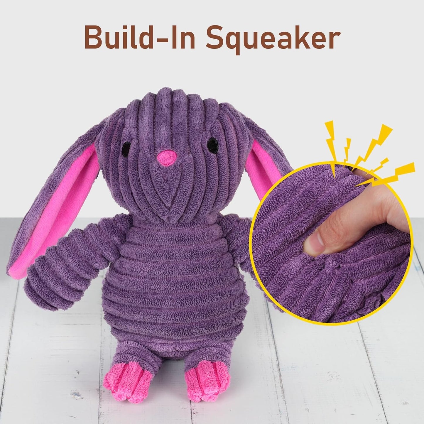5-Pack Farm Animal Plush Squeaky Toys
