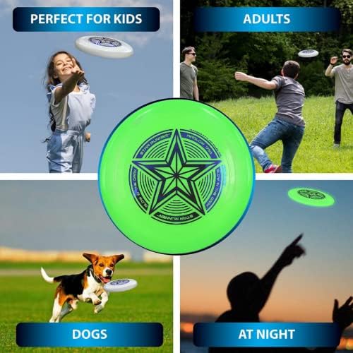 Ultimate Frisbee Disc 175G Glowing Flying Disc for Kids, Adults, and Dogs