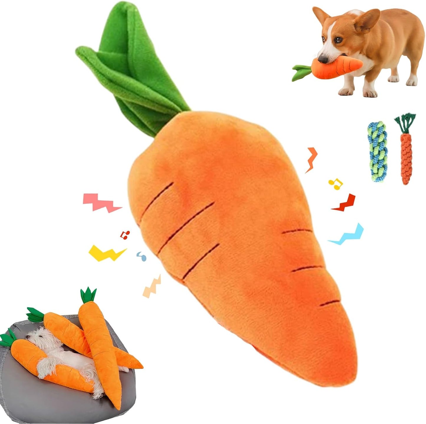 Calming Carrot Dog Toy
