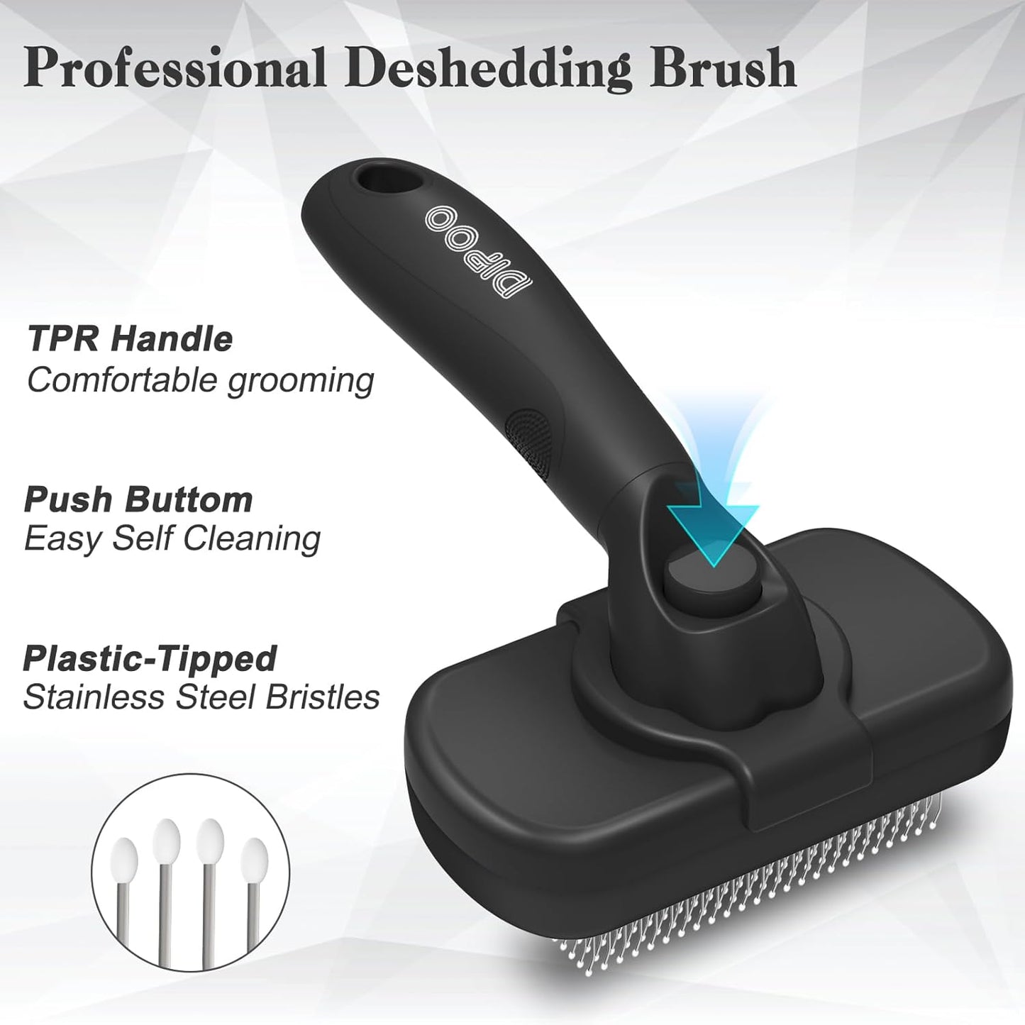 Self Cleaning Shedding Brush (Black)