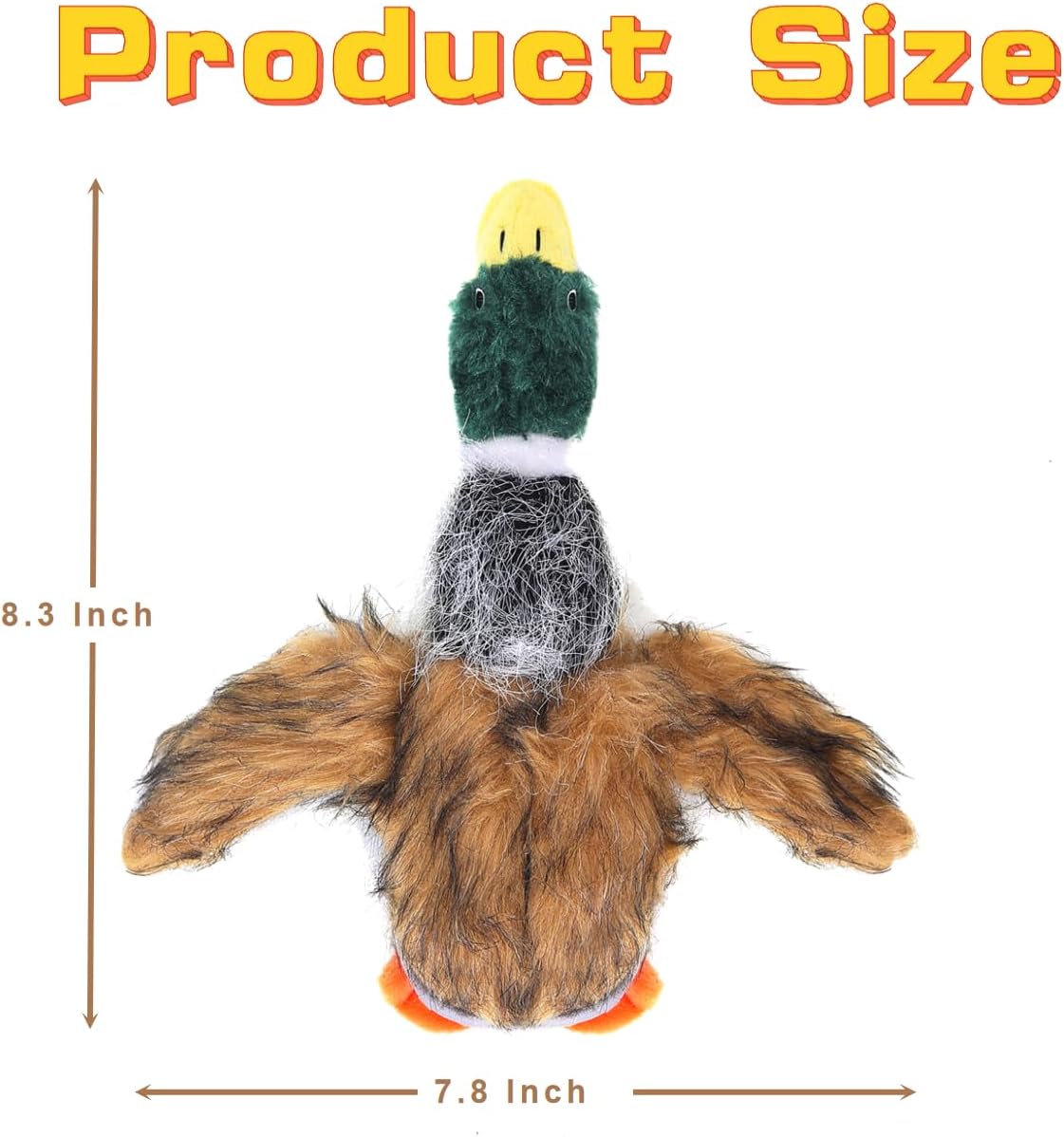 Mallard Duck Plush & Stuffed Toy for Dogs Toy 8''