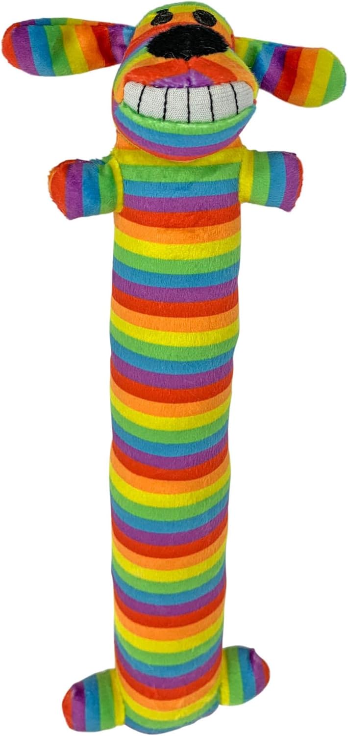 Loofa Dog Rainbow 12" Seasonal Pet Toy