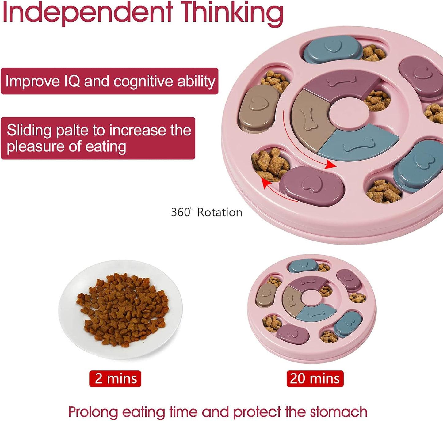Dogs Food Puzzle Feeder Toys for IQ Training & Mental Enrichment