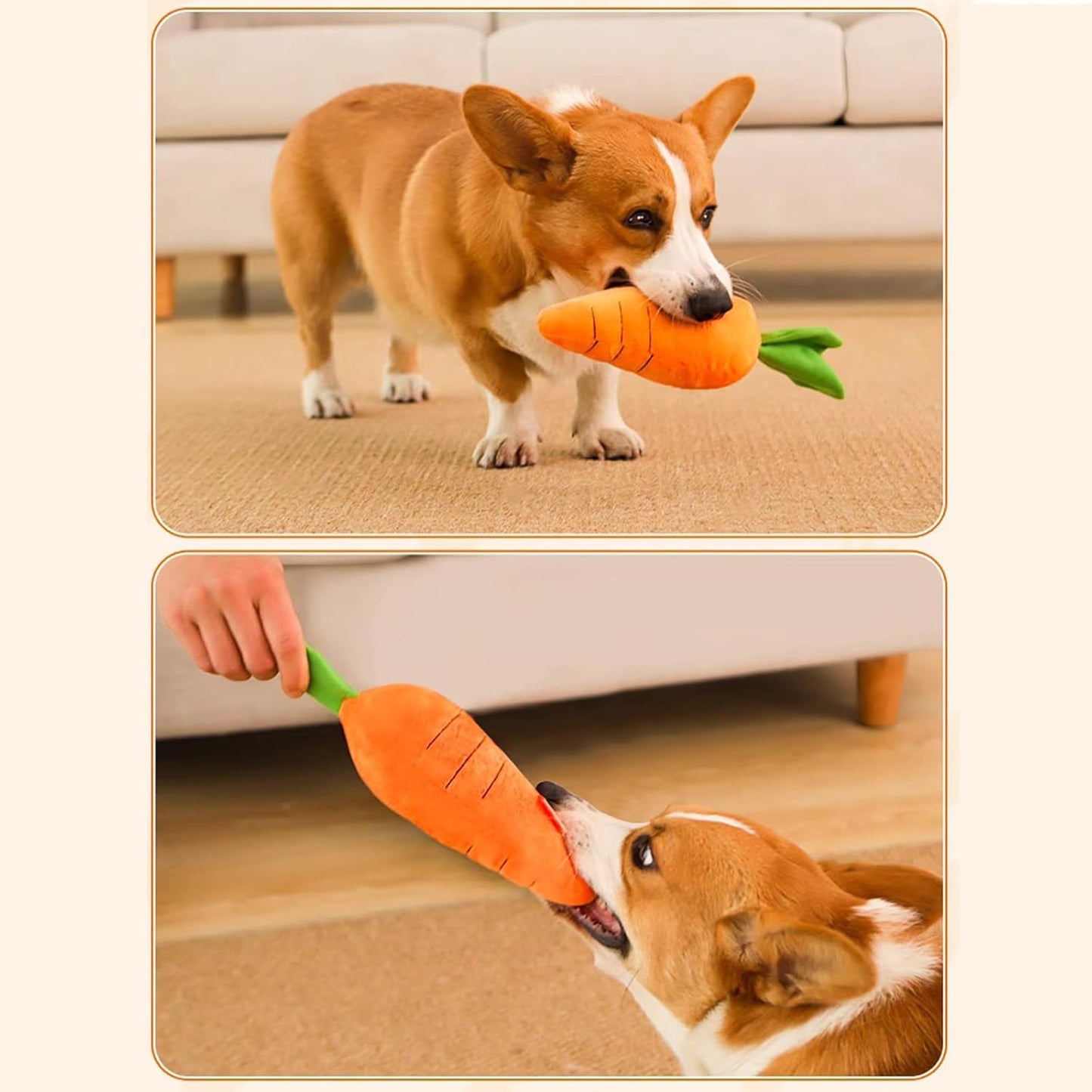 Calming Carrot Dog Toy