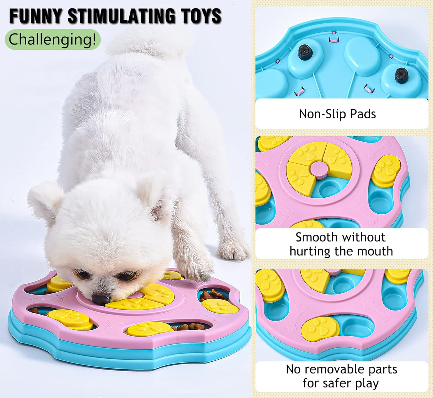 Interactive Puzzle Toy for Large, Medium, Small Smart Dogs