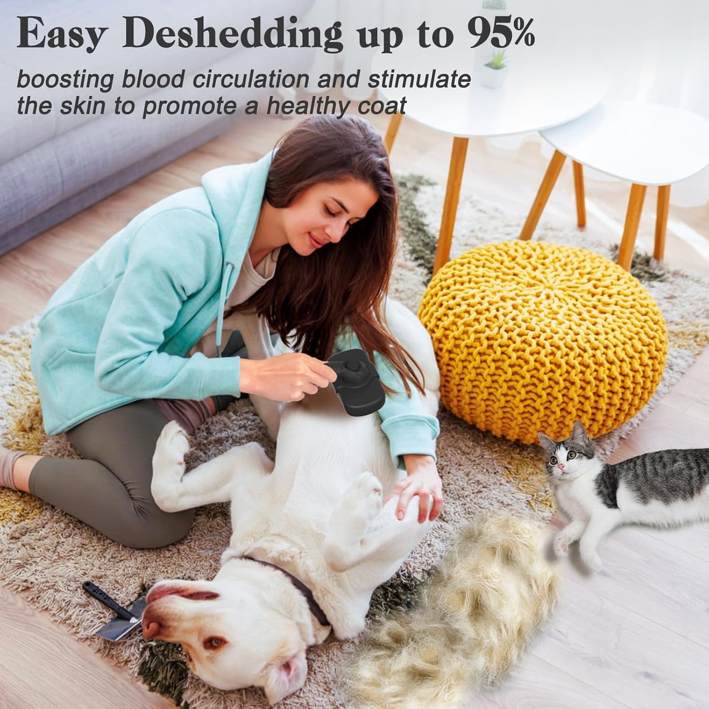 Self Cleaning Shedding Brush (Black)