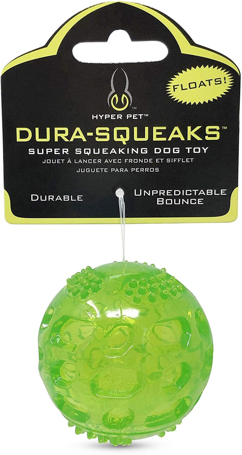 Durasqueak Dog Ball Toy Green 2.5 Inch