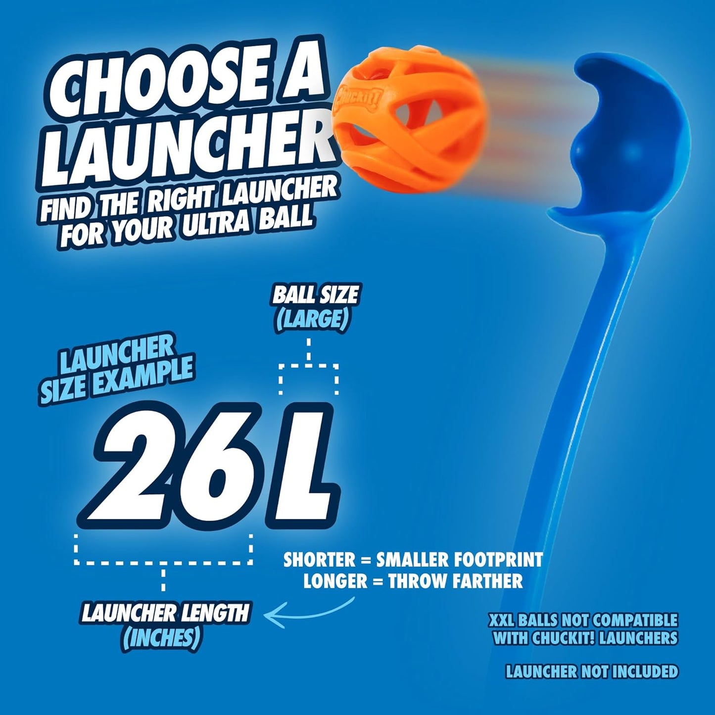 Air Fetch Ball Dog Toy - Size Large - for Dogs 60-100 Lbs - Bouncy and Durable - Hollow Design - 3-Inch Diameter - Pack of 1