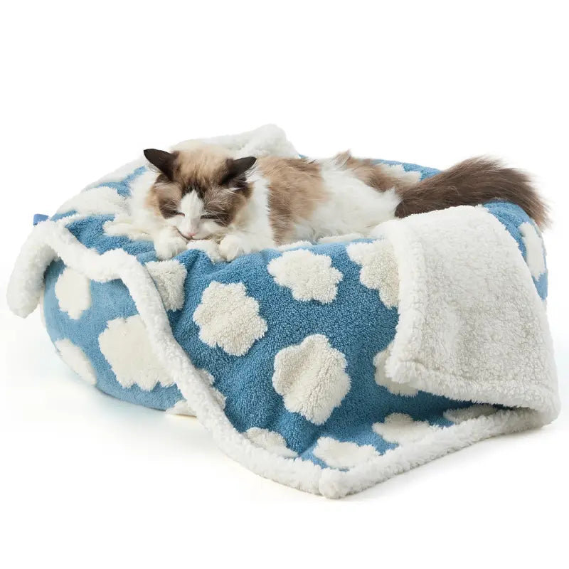 Lesure Waterproof Dog Blanket for Large Dogs - Washable Double Sided Dog Blankets with Warm Jacquard Shag and Soft Sherpa Fleece, Pet Cat Blanket for Bed Couch Protection, 3D Textured Pattern