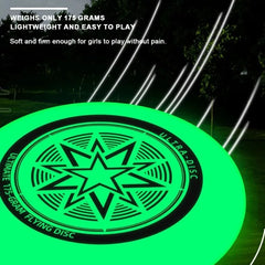 Glow-In-The-Dark Frisbee 175G Play Frisbee 10.73 Inches Lightweight Suitable for Outdoor Sports Dog Frisbee