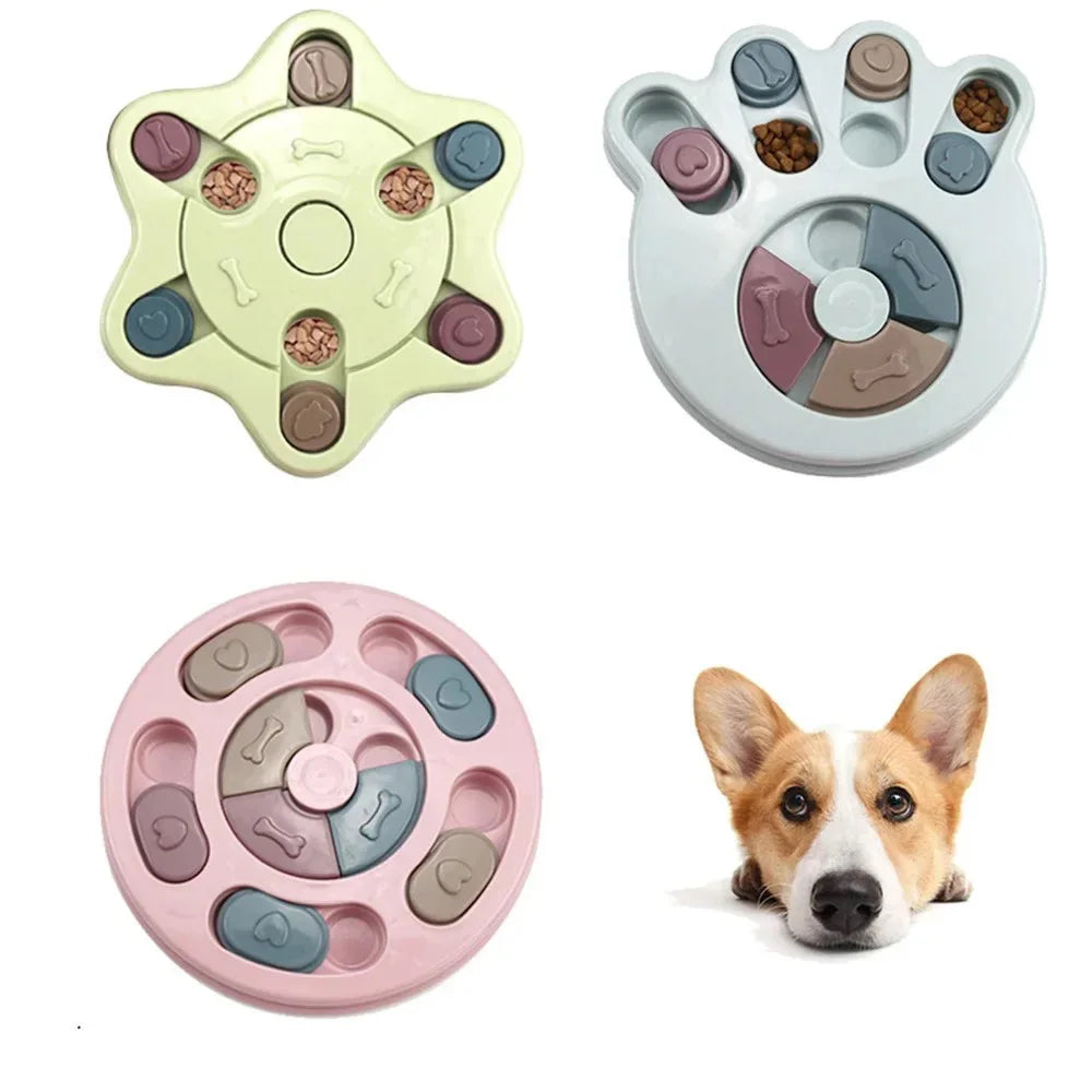 Dog Puzzle Toy Feeder Anti-Choking Training Slow Food Bowl Cat Dog Puzzle Food Game Training Pet Daily Feeding