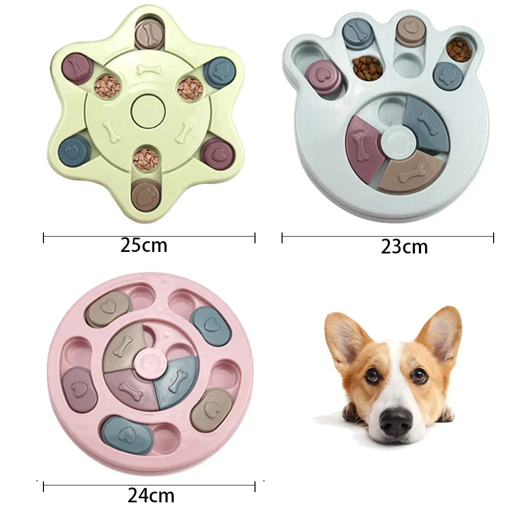 Dog Puzzle Toy Feeder Anti-Choking Training Slow Food Bowl Cat Dog Puzzle Food Game Training Pet Daily Feeding