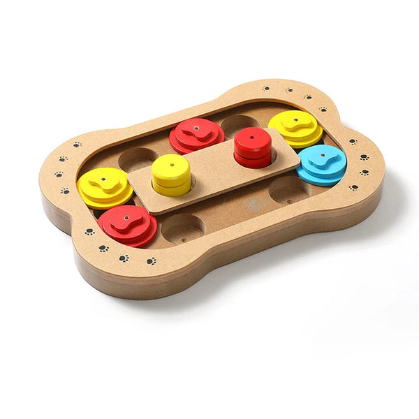 Multifunctional Pet Dog Puzzle Toy Wood Feeder Iq Training Dog Toys Education Slow Feeding Interactive Puzzle Dispenser Games