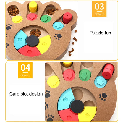 Multifunctional Pet Dog Puzzle Toy Wood Feeder Iq Training Dog Toys Education Slow Feeding Interactive Puzzle Dispenser Games