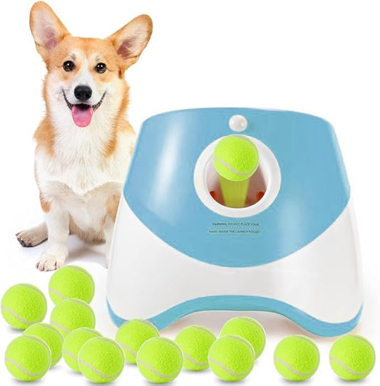 Automatic Dog Ball Launcher with 10-30Ft 3 Launching Distance (2 Inch) -Blue