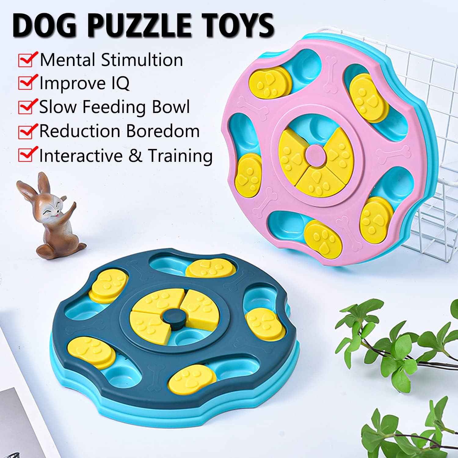 Interactive Puzzle Toy for Large, Medium, Small Smart Dogs