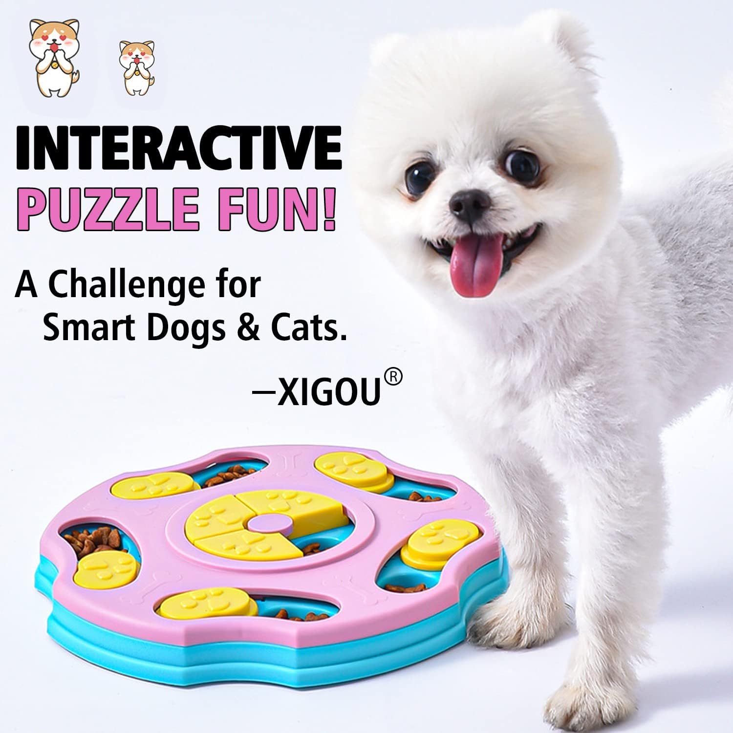 Interactive Puzzle Toy for Large, Medium, Small Smart Dogs
