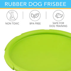 Dog Frisbees, 2Pcs 7 in Dog Flying Disc Saucer, Durable Dog Toys, Orange and Green