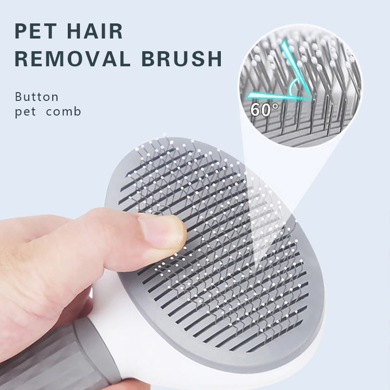 Dog Brush Pet Comb Dog Hair Remover Comb Cat Grooming Comb Pet Self Cleaning Slicker Brush for Dogs Cats Pet Cleaning Supplies