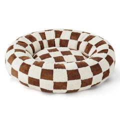 Lesure Donut Small Dog Bed - round Cat Beds for Indoor Cats Calming Pet Beds, Cute Modern Beds with Jacquard Shaggy Plush & anti Slip Bottom