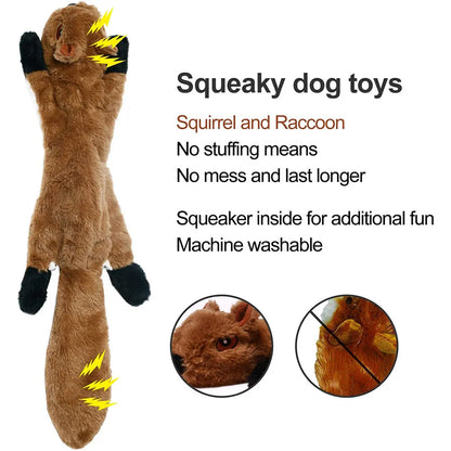 Funny Simulated Animal No Stuffing Dog Toy with Squeakers Durableplush Dog Chew Toy Crinkle Pet Squeak Toy Pet Supplies