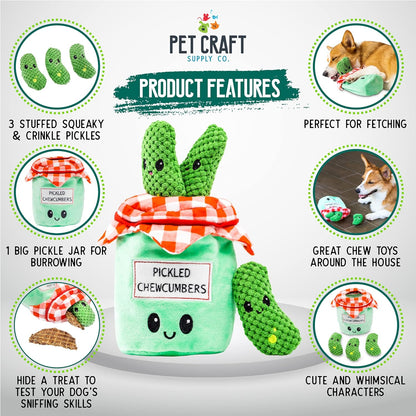 Plush Crinkle Squeaky Toy (Pickles)