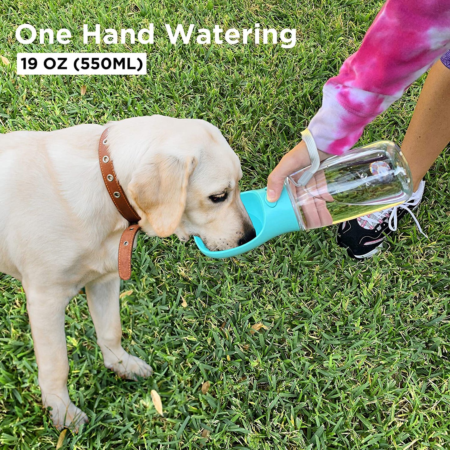 Dog Water Bottle 19 OZ Walking Pet Water Bottle Water Bottle for Dog 19 Oz Leak Proof Dog Water Bottle for Walking Puppy Outdoor Walking Hiking, Travel, Water Bottle for Large Dogs