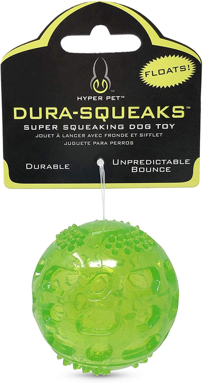Durasqueak Dog Ball Toy Green 2.5 Inch