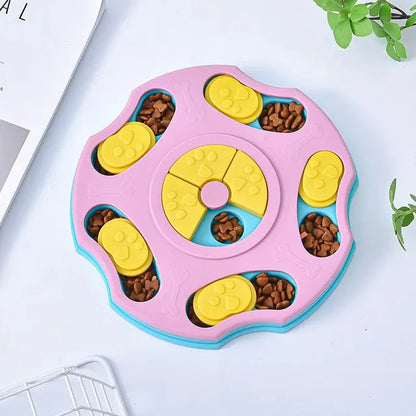 Dog Puzzle Toy Feeder Anti-Choking Training Slow Food Bowl Cat Dog Puzzle Food Game Training Pet Daily Feeding