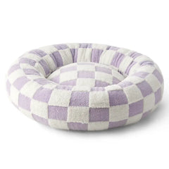 Lesure Donut Small Dog Bed - round Cat Beds for Indoor Cats Calming Pet Beds, Cute Modern Beds with Jacquard Shaggy Plush & anti Slip Bottom