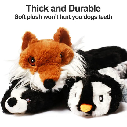 Funny Simulated Animal No Stuffing Dog Toy with Squeakers Durableplush Dog Chew Toy Crinkle Pet Squeak Toy Pet Supplies