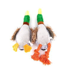 Dog Chew Toys Cute Plush Duck Sound Toy Stuffed Squeaky Animal Squeak Dog Toy Cleaning Tooth Dog Chew Rope Toys