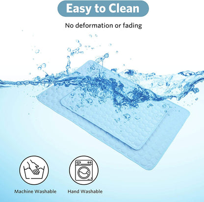 Dog Cooling Mat Dog Cooling Pad Self Cooling Blanket, Washable Cooling Mat for Dogs, Pet Cooling Mat Keeps Pets Cool in Summer Heat, Resuable Fabric Cooling Mat 28X22Inch/70X55Cm