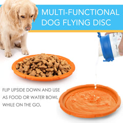 Dog Frisbees, 2Pcs 7 in Dog Flying Disc Saucer, Durable Dog Toys, Orange and Green